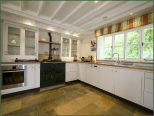 Spacious cottage kitchen with AGA